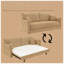 Canapé-lit convertible en chenille capitonné l 34 po x P 84 po x H 37 po Cadie