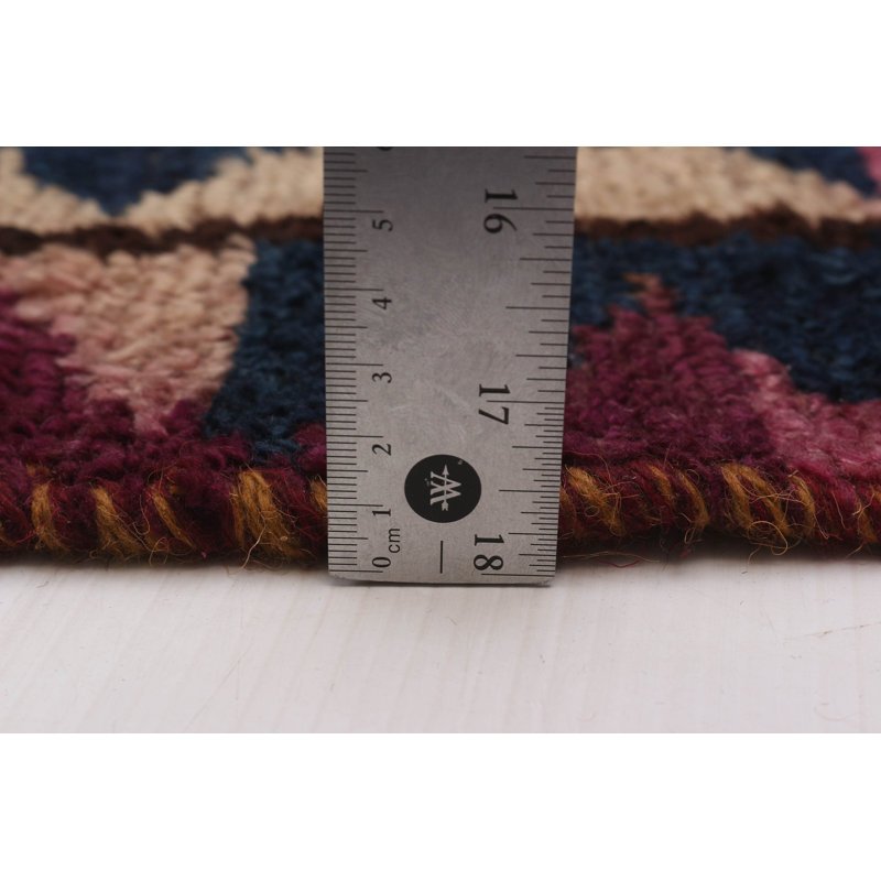Tapis rectangulaire unique en laine 4 pi 8 po x 6 pi 7 po Arsh 1990