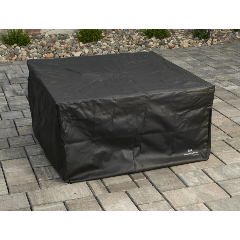 Heavy Duty Black Vinyl Square Fire Pit Cover