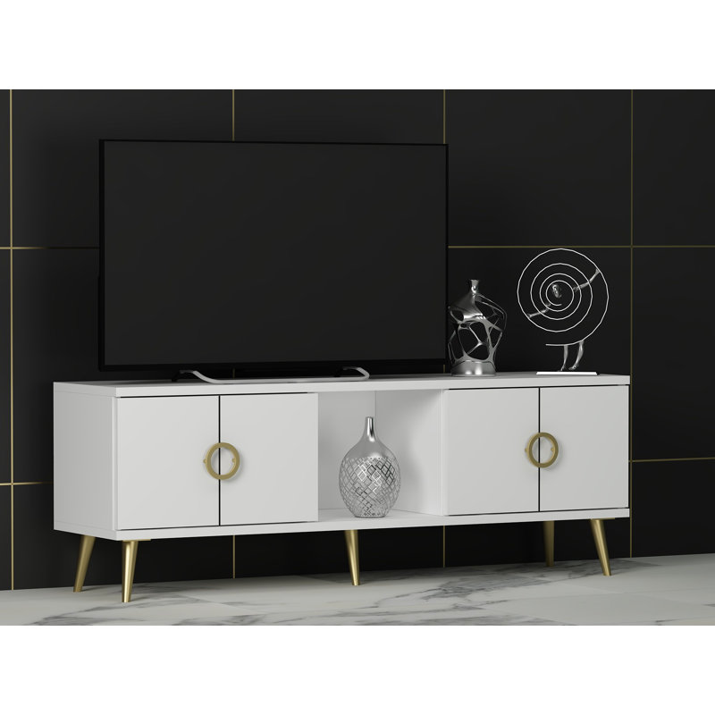 Odessa Unfinished TV Stand for TVs up to 50", White