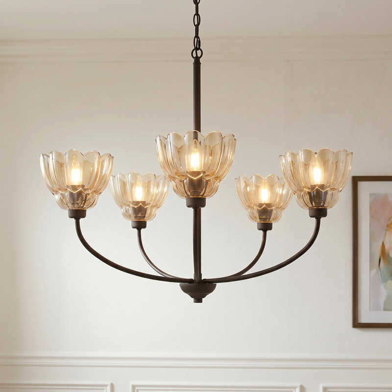 Whitecap 5-Light Mottled Cocoa Chandelier