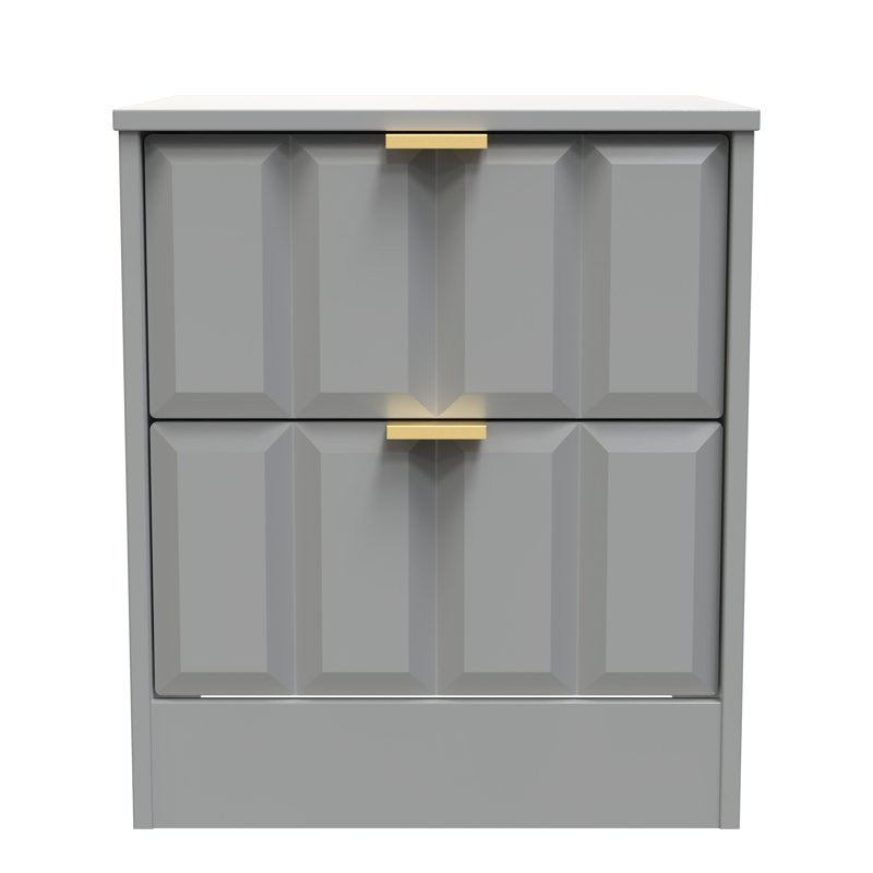 Doss 45cm W Manufactured Wood Bedside Table, Dusk Grey