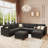 Tomario 8- Piece Upholstered U-Shaped Modular Sectional With Storage-73474428