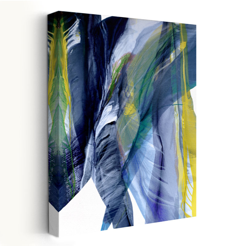 Art fluide et dynamique sous la pluie, H 24 po x l 16 po