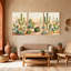 «Cactus Desert Cactus Landscape», ensemble de 3 reproductions d'art sur toile-1770214103