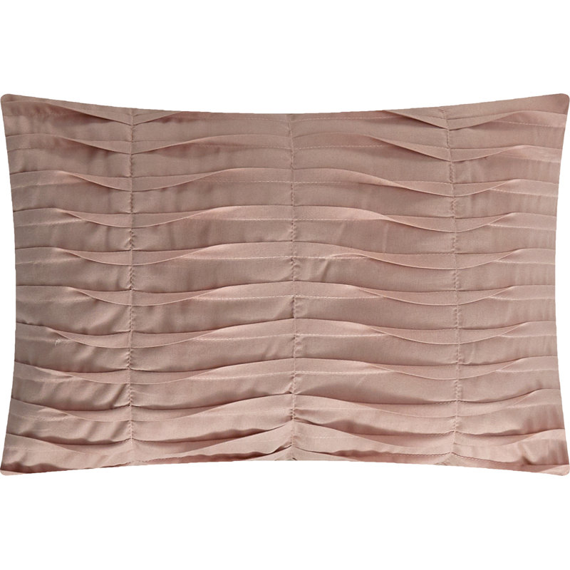 Blush Floral Microfiber Queen Comforter Set with Bonus Pillows