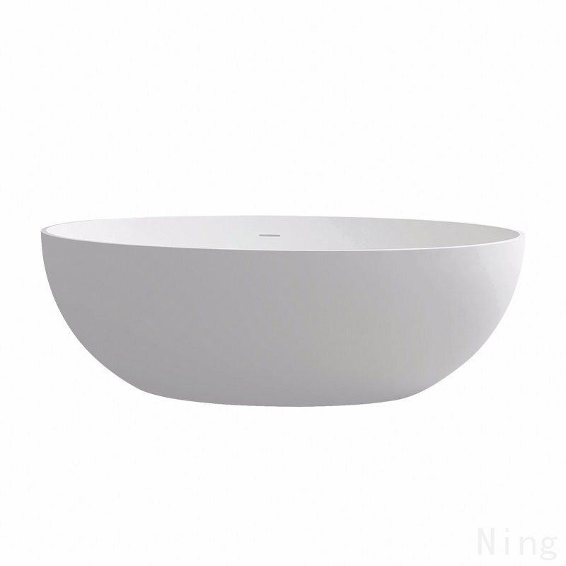 67" Premium Solid Surface Deep Soaking Bathtub