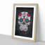 Floral Sugar Skull - Framed Print-55576405-55576406