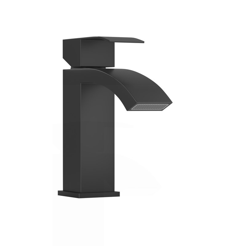 Robinet de lavabo de salle de bain à poignée simple 6,68 "certifiée CUPC par Somewa (finition noir mat)