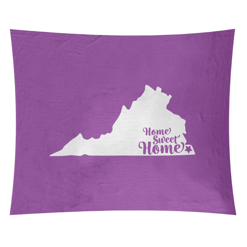 Tapisserie Home Sweet Norfolk, H 27,5 po x l 37,5 po, Violet
