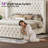Deep Tufted Headboard Upholstered Wingback Bed-1078458126-1104464875