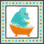Peebles Rub-a-Dub Dino III, reproduction sur toile tendue-645248155