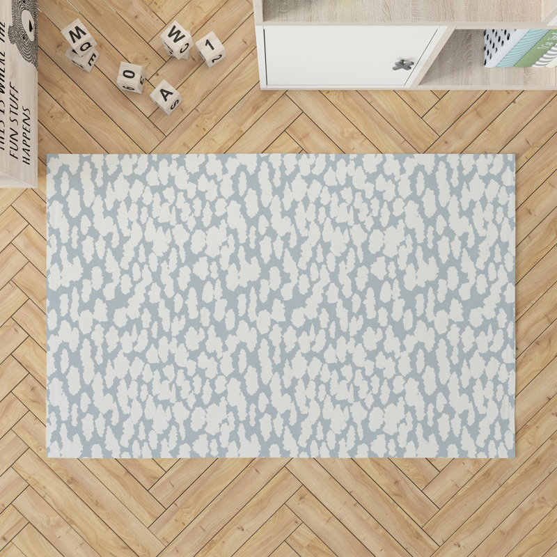 Animal Splat Activity Mat, Slate Blue/Blue, Rectangle 4' x 6'