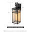 Lanterne murale d'extérieur 16 po avec verre rayé