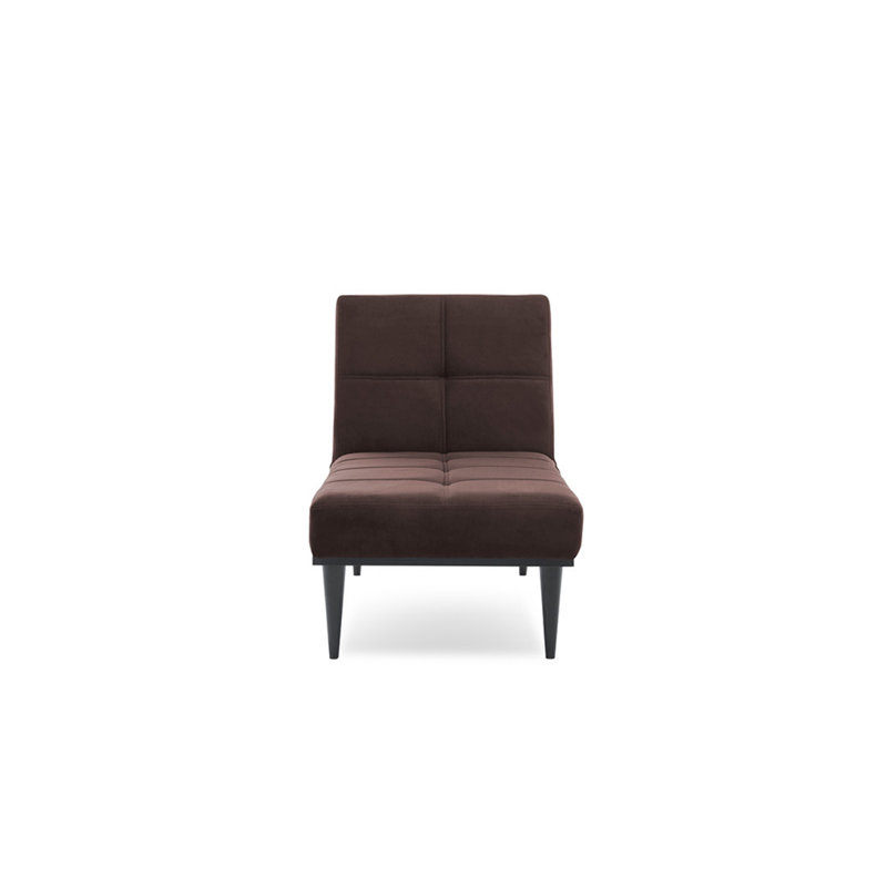Lit de jour en acier 26,8 po x 74,8 po Ebonee, Brun