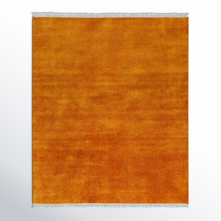 Clio Handmade Wool Burnt Orange Rug