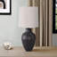 Lighting, H 26 ", lampe de table, métal noir