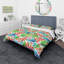 Ensemble de housse de couette à fleurs en fleur designart viviv-35228105