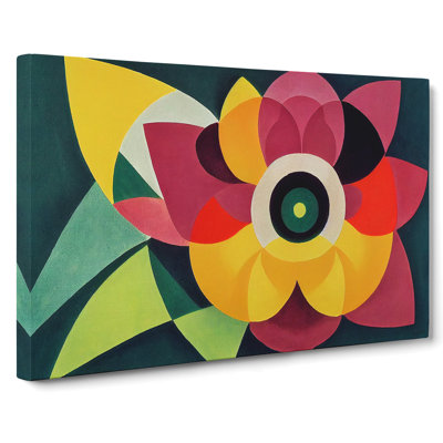 Lotus Flower Abstract - Wrapped Canvas