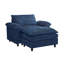 Fauteuil d'appoint rembourré avec repose-pieds-1629869983