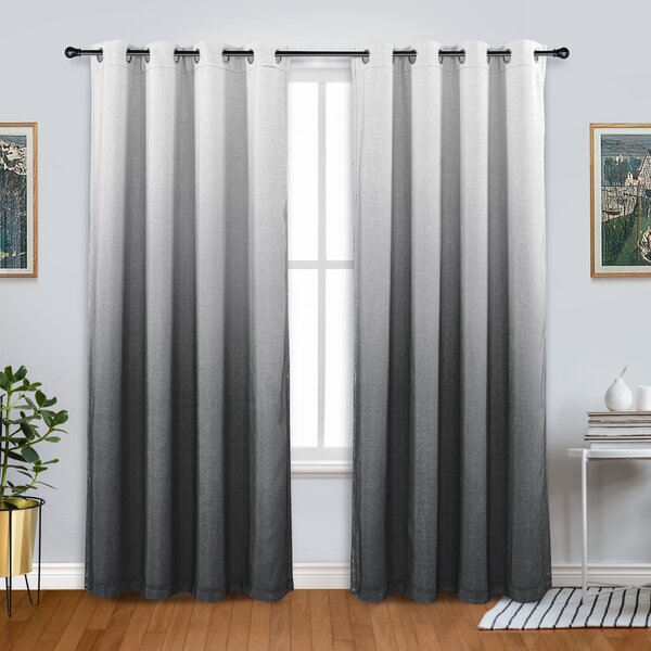 Wrought Studio Adrea Polyester Blackout Curtain Pair & Reviews | Wayfair