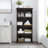 Glass Display Cabinet 4 Tier Glass Display Cabinet Storage Curio Cabinet With Flip Up Glass Doors, Collectors Showcase Toy Figure Organizers Rack, Bookcase For Living Room BRO-1645726678