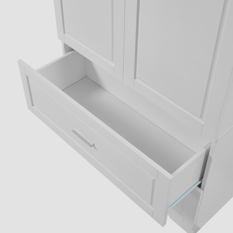 Tall Bathroom Storage Cabinet, White