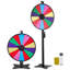Roue de 24 pouces, 14 roues pivotantes avec support, roulette Win Fortune à hauteur réglable avec 2 marqueurs, 6 couleurs, assemblage facile, pour le Carnaval de la fête
