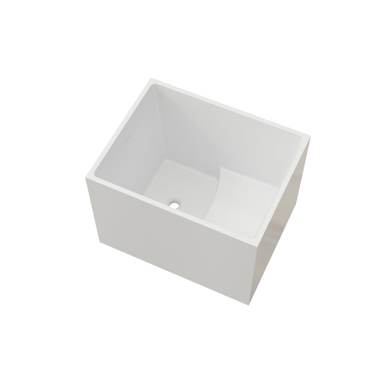 Baignoire rectangulaire en acrylique de 35 po, blanc brillant, expérience de trempage réfléchie, longue durée, finition, conception peu encombrante, baignoire exceptionnelle simplifiée, confort exceptionnel avec siège intégré,