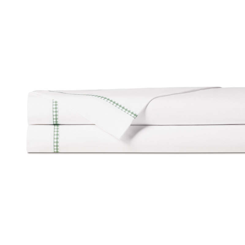Malaya Egyptian Cotton Percale Flat Sheet, Leaf, Twin Flat Sheet