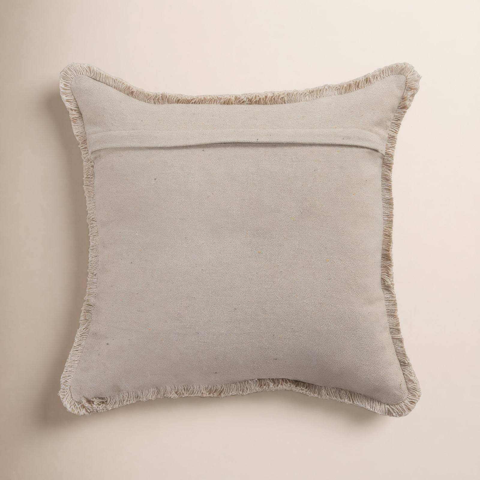100% Recycled Cotton Canvas Throw Pillow, Polyester, Green/Natural