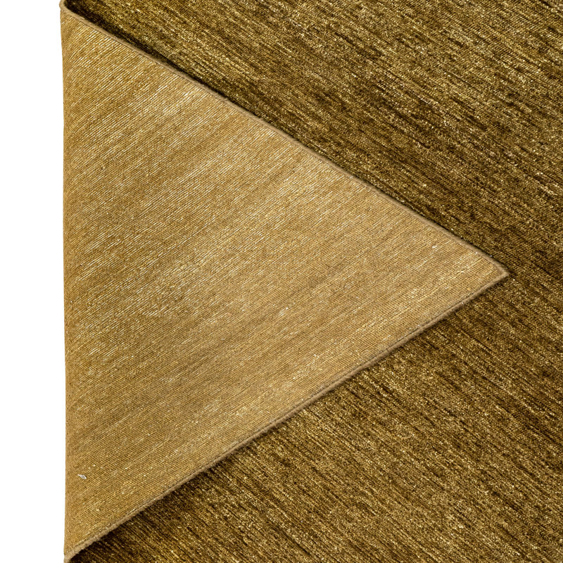 Gold Texture Wool Silk Blend Rug - 6' x 9'