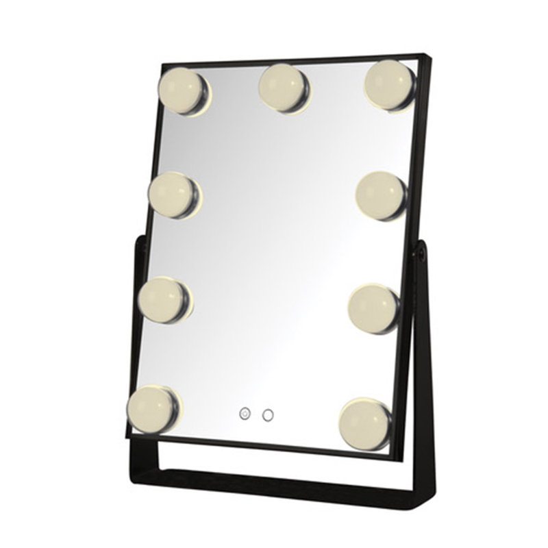 Jerdon 11.75" x 15.75" Lighted Tabletop Makeup Mirror, Plug In
