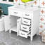 Meuble-lavabo autoportant avec lavabo en céramique, armoire de rangement et 3 tiroirs-142275082