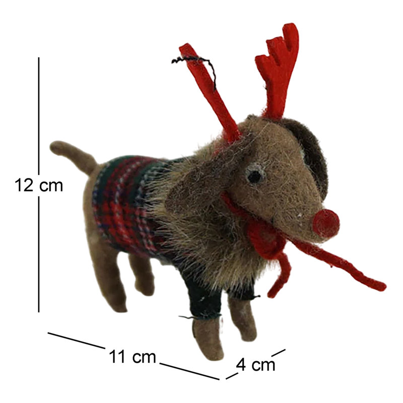 Christmas Dog Stuffed Holiday Accent