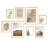 Shivangi 8 Pack  Neutral Gallery Picture Frame Set -Assorted Size Two 11x14, Three 8x10, Three 6x8