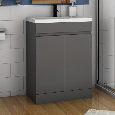 Anastassios 500mm Single Bathroom Vanity with Drop In Ceramic Basin