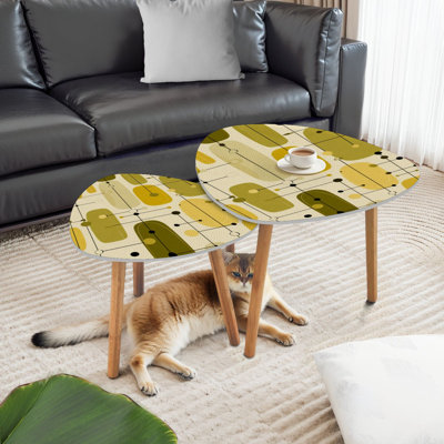 Ensemble de 2 tables basses gigognes Triangle