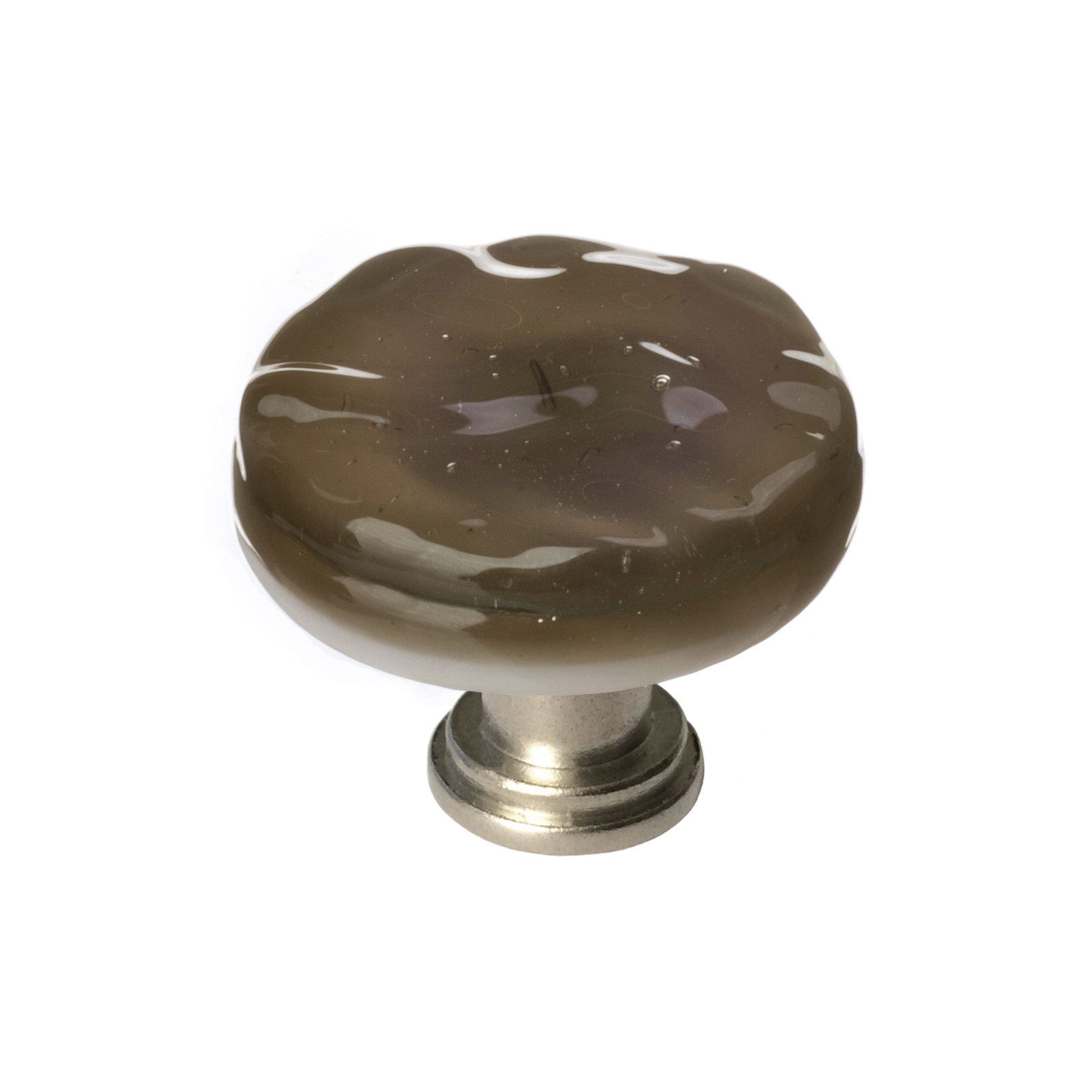 Glacier Mushroom Knob Knob, Satin Nickel, Navy