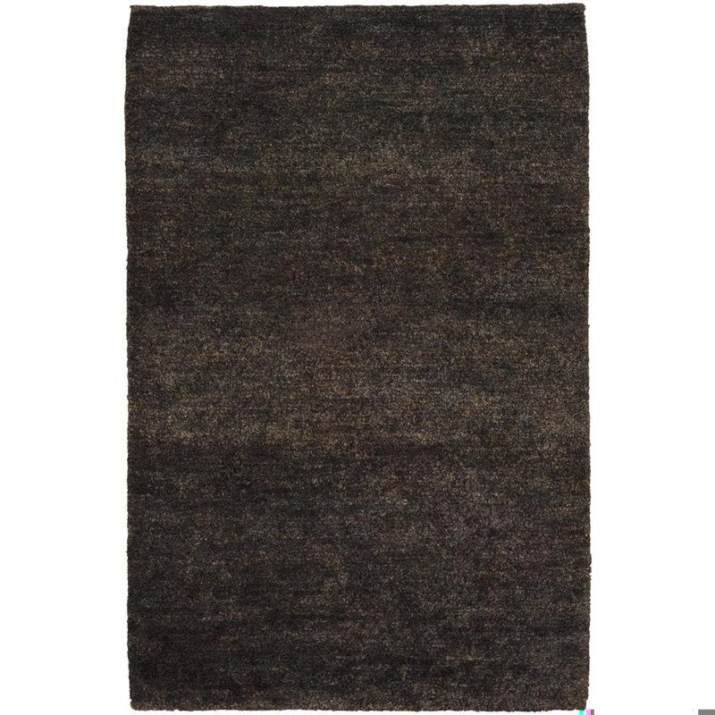Tammi Authentic Hand-Woven Handmade Casual Rustic Ombre Effect Hand-Dyed Jute Area Rug, Rectangle 7'9" x 10'6", Black/Gray