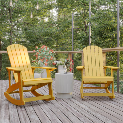 Chaise berçante Adirondack intérieure / extérieure en polyrésine Baltazar