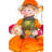 Sitting Orange Impish Elf