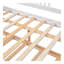 Lit de jour double en bois avec lit gigogne simple, blanc-545054582