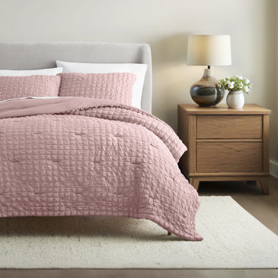 Seersucker Textured Comforter Set