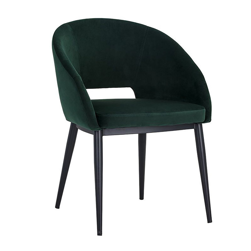 Upholstered Dining Chair, Deep Green Sky