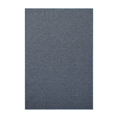 Kaplan Furnish my Place Modern Indoor/Outdoor Commercial Solid Color Rug - Pet and Kids Friendly Rug, Stain Resistant, Floor Carpet for Living Room & Hallway, Wedding - Petrol Blue