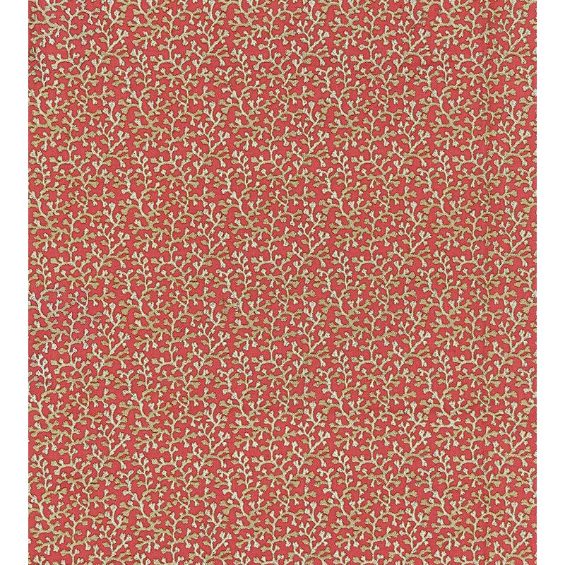 Tissu en lin Dorset Coast Hele Bay, Corail