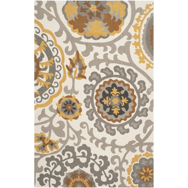 Tapis géométrique en coton tissé à la main Veropeso, Rectangle 6 pi x 9 pi
