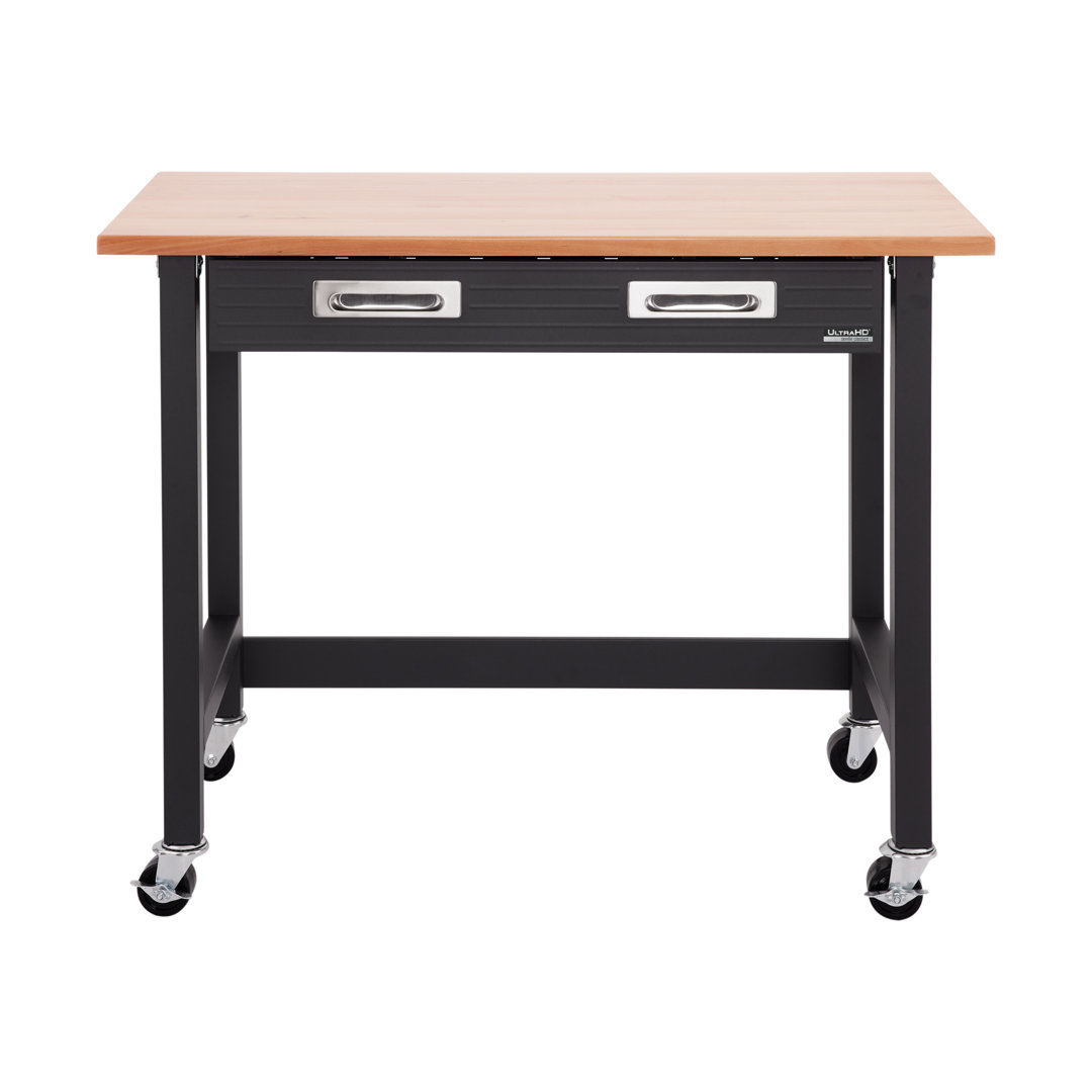 Seville Classics UltraHD 48" W Wood Top Workbench with Wheels UltraHD®