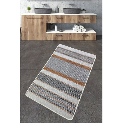 Tapis de bain antibactérien, antidérapant, 2,3 x 4,0 pieds | 100% polyester, hauteur des poils: 0,4 pouce, 20,5 oz / pied carré | Lavable à la machine, facile d'entretien, parfait pour la sécurité et le confort de la salle de bain | Durable et élégant pour la maison